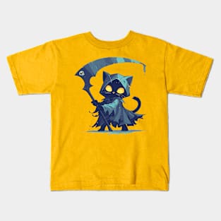 reaper cat Kids T-Shirt